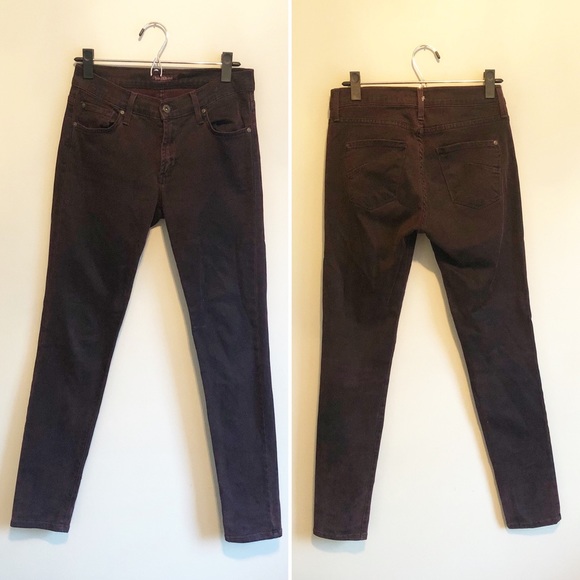 James Jeans Twiggy Sienna Burgundy Skinny Size 28 - Picture 4 of 9